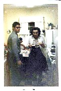 David Dorrough; Julia (Judy) Kish Dorrough; kitchen at home; Medway OH